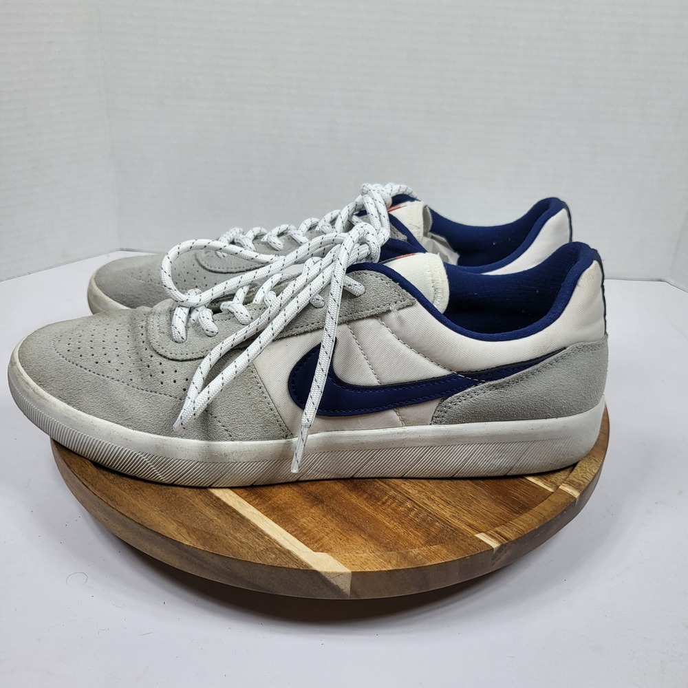 Nike Men's SB Team Classic Grey Blue Suede Skate Shoes AH3360-002 Size 9.5
